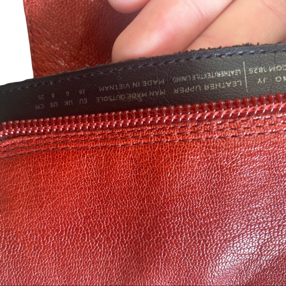 Vagabond Olivia Cherry Red Leather Ankle Boots - Picture 13 of 15